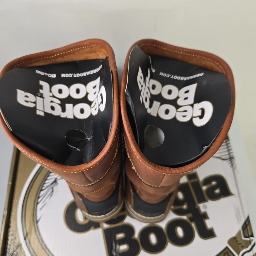 Georgia Boots Wedge 10 Inch Electrical Soft Toe Work  Mens Brown 11.5 W